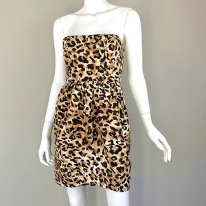 Shoshanna Leopard Print Sleeveless Mini Dress S2